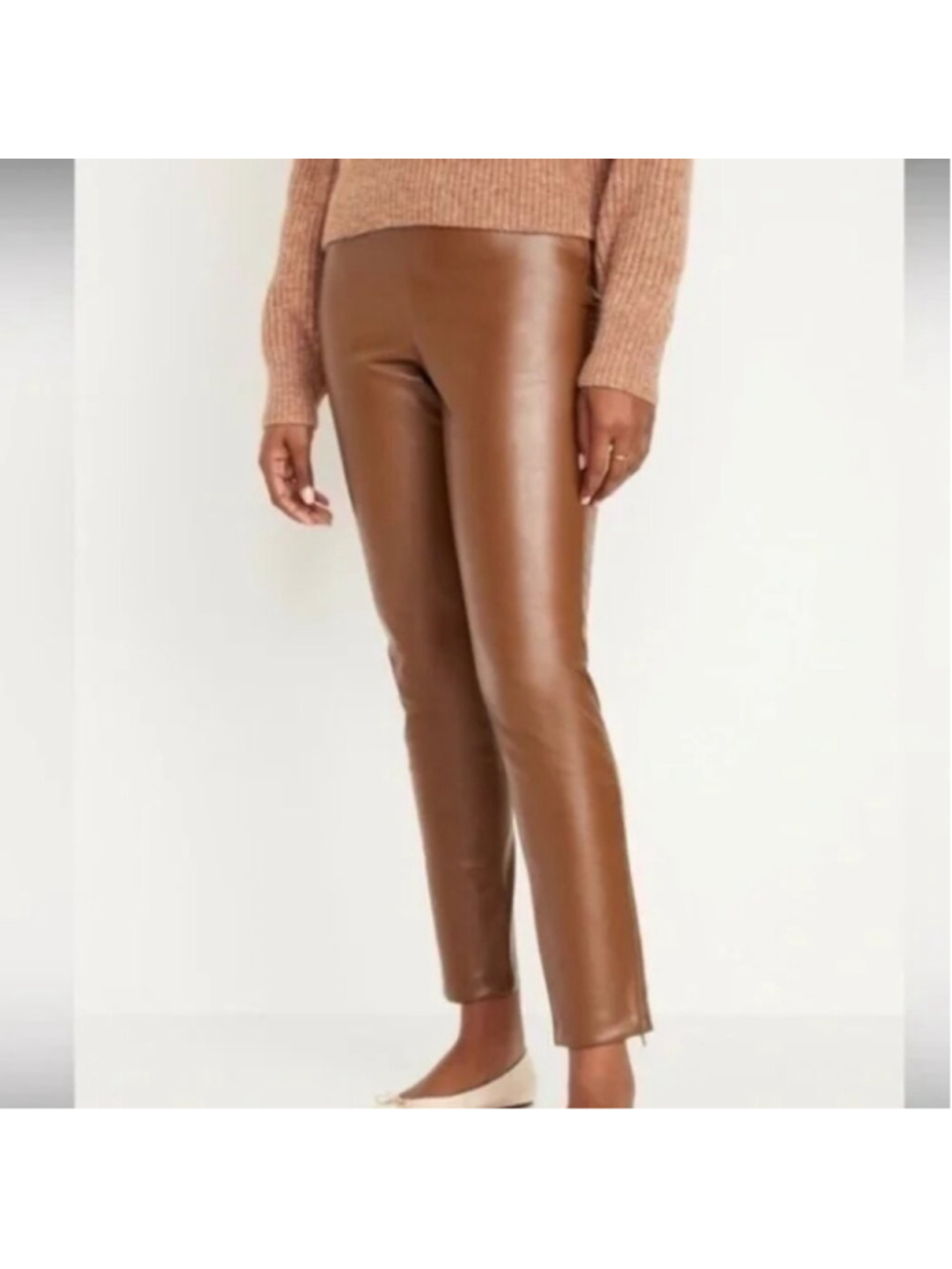 Old Navy Extra High Rise Faux Leather Skinny Pants Size 18